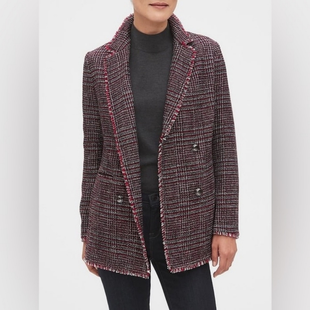 Banana Republuc Boucle Long Jacket Size 10